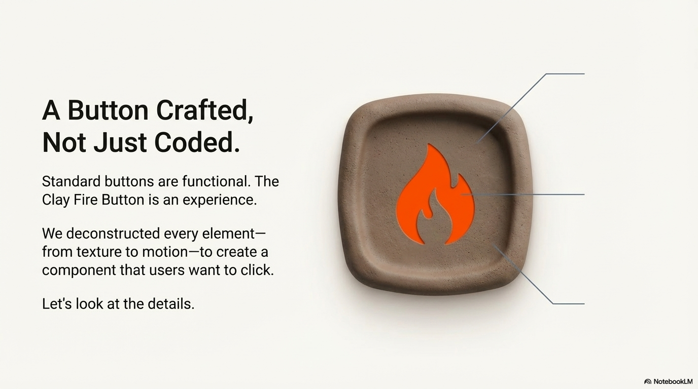 Clay Fire Button is a premium claymorphism