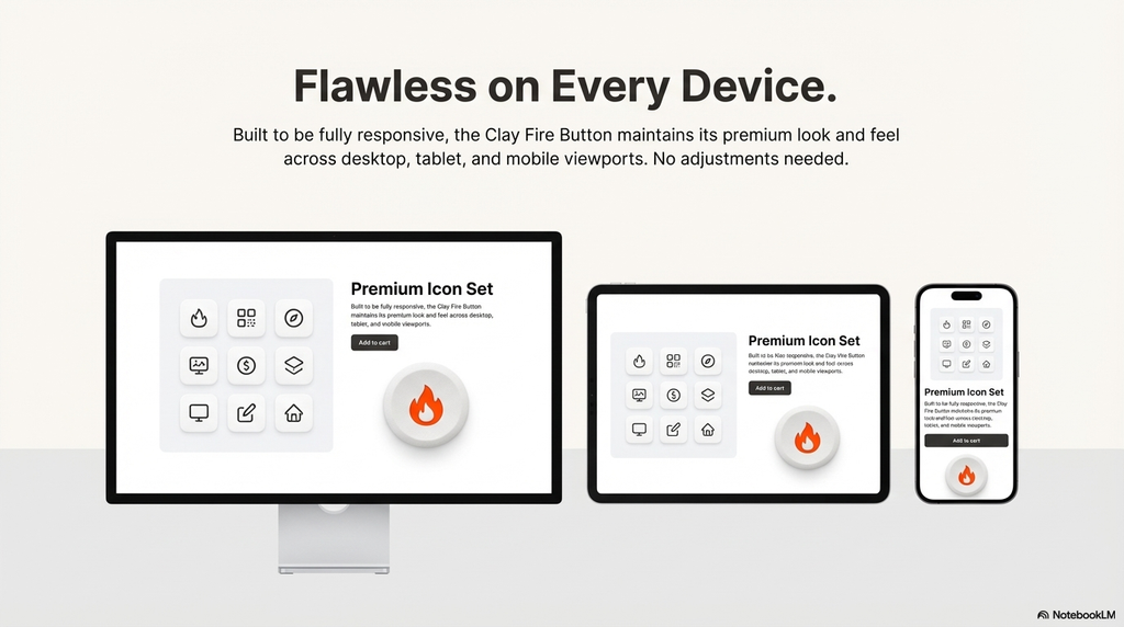 Clay Fire Button is a premium claymorphism