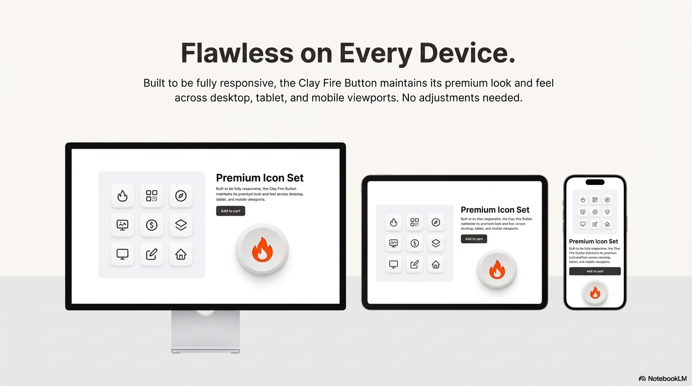 Clay Fire Button is a premium claymorphism